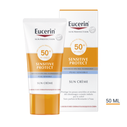 Eucerin Sun Sensitive Protect Crème SPF 50+ pour Peaux Sensibles et Sèches - Parana Morocco