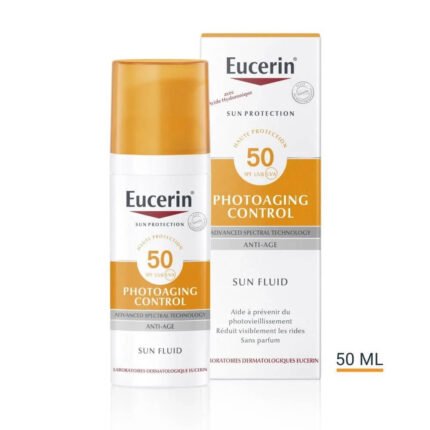 Eucerin Sun Photoaging Control Fluid SPF 50+ Anti-Rides à l'Acide Hyaluronique - Parana Morocco