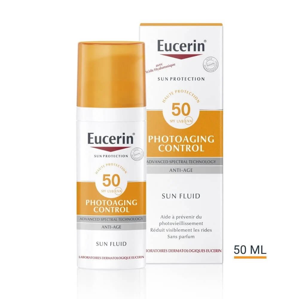 Eucerin Sun Photoaging Control Fluid SPF 50+ Anti-Rides à l'Acide Hyaluronique - Parana Morocco Eucerin Sun Photoaging Control Fluid SPF 50+ Anti-Rides à l'Acide Hyaluronique - Parana Morocco
