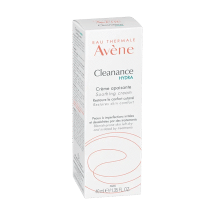 Avène, Cleanance HYDRA, Crème apaisante, Acné, Peau desséchée, Traitement acné, 40ml, Hydratation