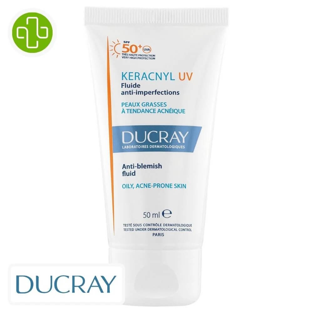 ducray-keracnyl-uv-fluide-anti-imperfections-spf50-50ml (1) Ducray Keracnyl UV Fluide Solaire Anti-Imperfections SPF 50+ - Parana Morocco