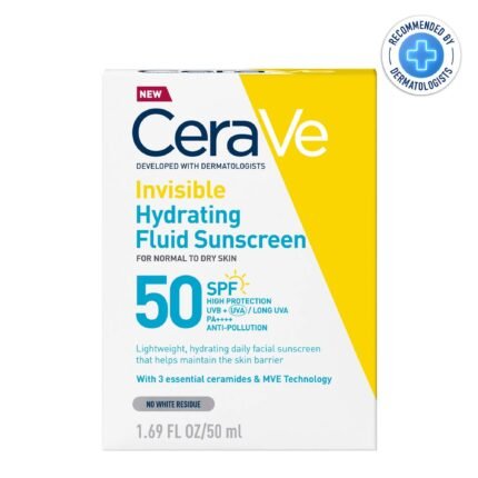 CeraVe Fluide Hydratant Invisible SPF50 Peau Normale à Sèche 50ml - Parana Morocco