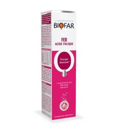 biofar fer Biofar Fer Acide Folique Comprimés Effervescents Anti-Fatigue et Vitalité - Parana Morocco