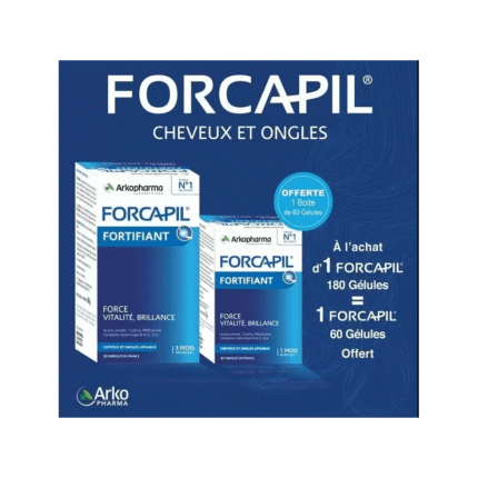 Forcapil Pack 180 Gélules + 60 Offertes - Force et Croissance Cheveux - Parana Morocco