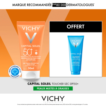 Vichy Capital Soleil Émulsion SPF50 et Lait Après-Soleil Offert - Parana Morocco