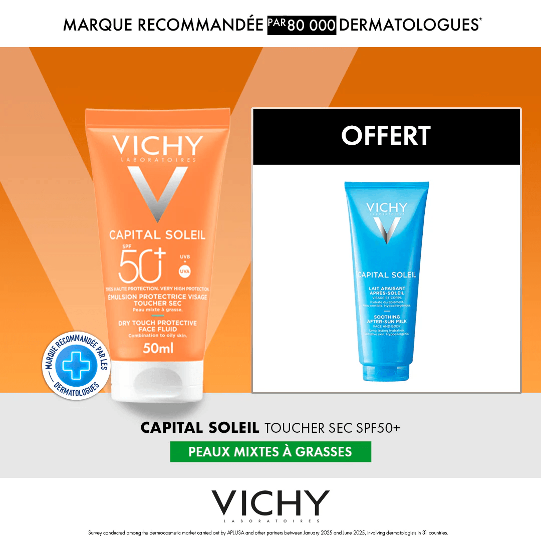 Vichy Capital Soleil Émulsion SPF50 et Lait Après-Soleil Offert - Parana Morocco Vichy Capital Soleil Émulsion SPF50 et Lait Après-Soleil Offert - Parana Morocco