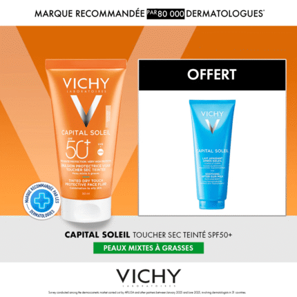 Vichy Capital Soleil BB Émulsion Teintée SPF50 et Lait Après-Soleil Offert - Parana Morocco