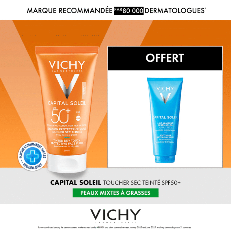 Vichy Capital Soleil BB Émulsion Teintée SPF50 et Lait Après-Soleil Offert - Parana Morocco
