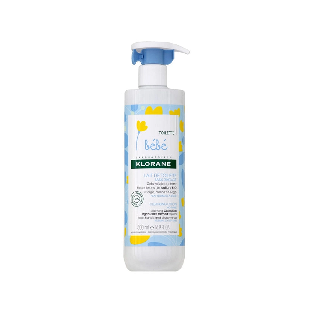 Klorane Bébé Lait de Toilette Sans Rinçage 500 ml lait de toilette sans rinçage Klorane Bébé