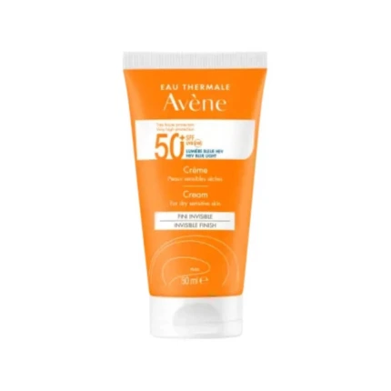 Avène Solaire Crème SPF 50+ Invisible (50ml) - Peaux Sensibles Sèches