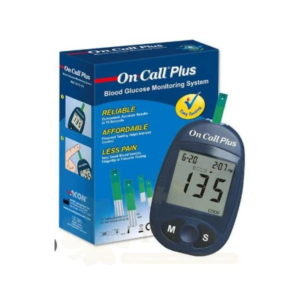On Call Plus Appareil de Glycémie - Lecteur de Taux de Sucre On Call Plus Appareil de Glycémie - Lecteur de Taux de Sucre Fiable - Parana Morocco