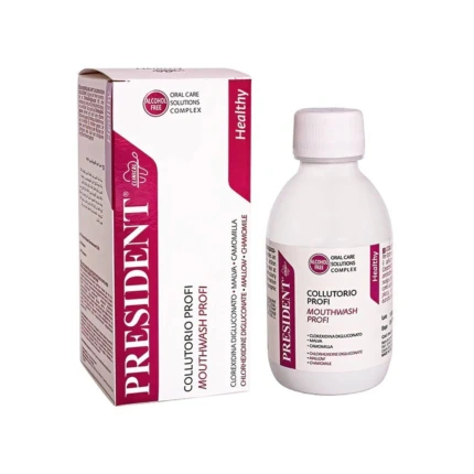 Bain de bouche president Profi à la chlorhexidine parana
