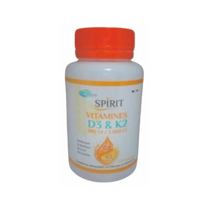 Spirit Pharma Vitamines D3 et K2 60 Capsules
